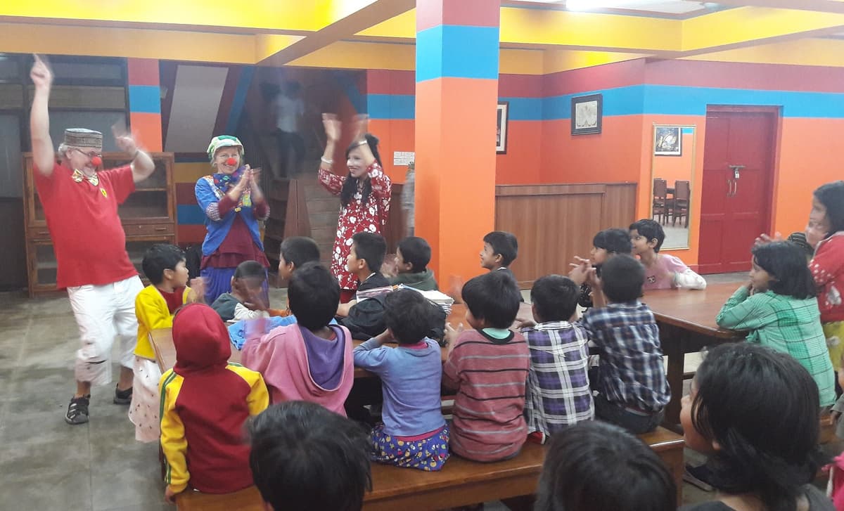 International volunteers in Nepal