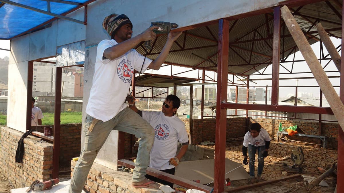 National volunteers working in the community