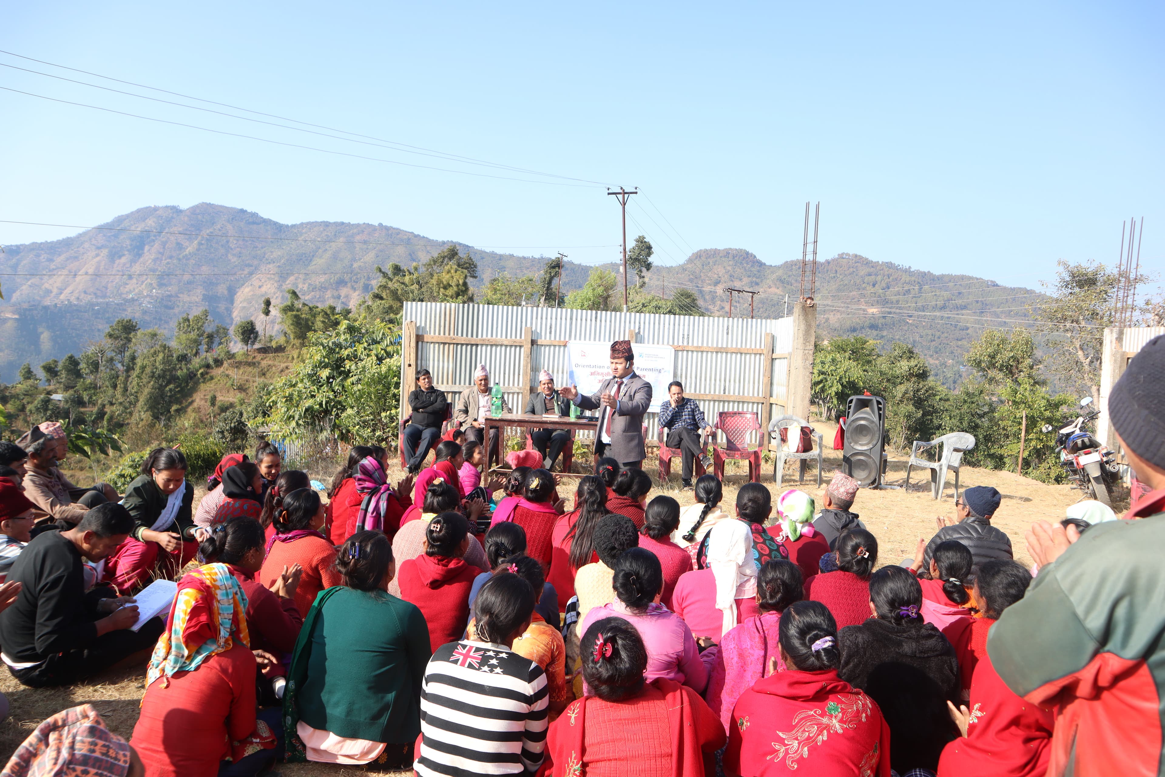 Rural community program in Nepal mountains