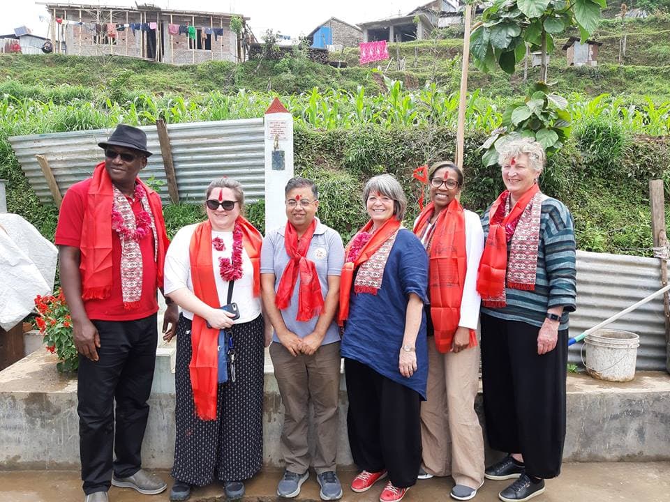 International volunteers in Nepal